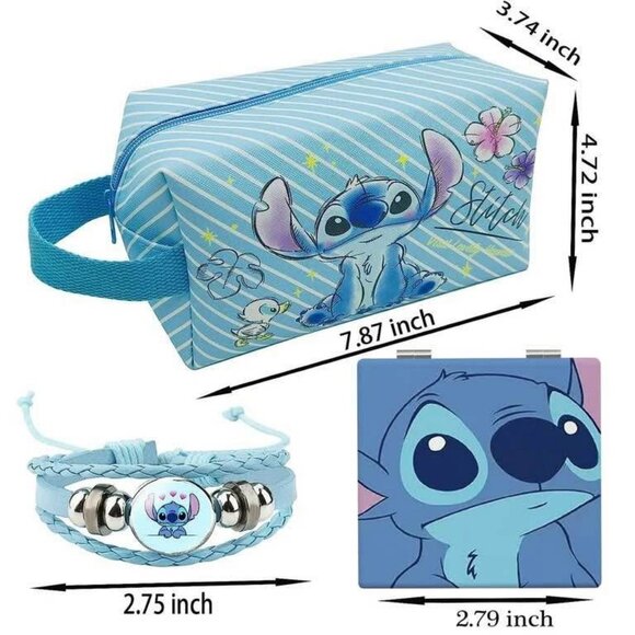 Disney Stitch Makeup Bag, Bracelet & Mirror Set - Picture 2 of 4